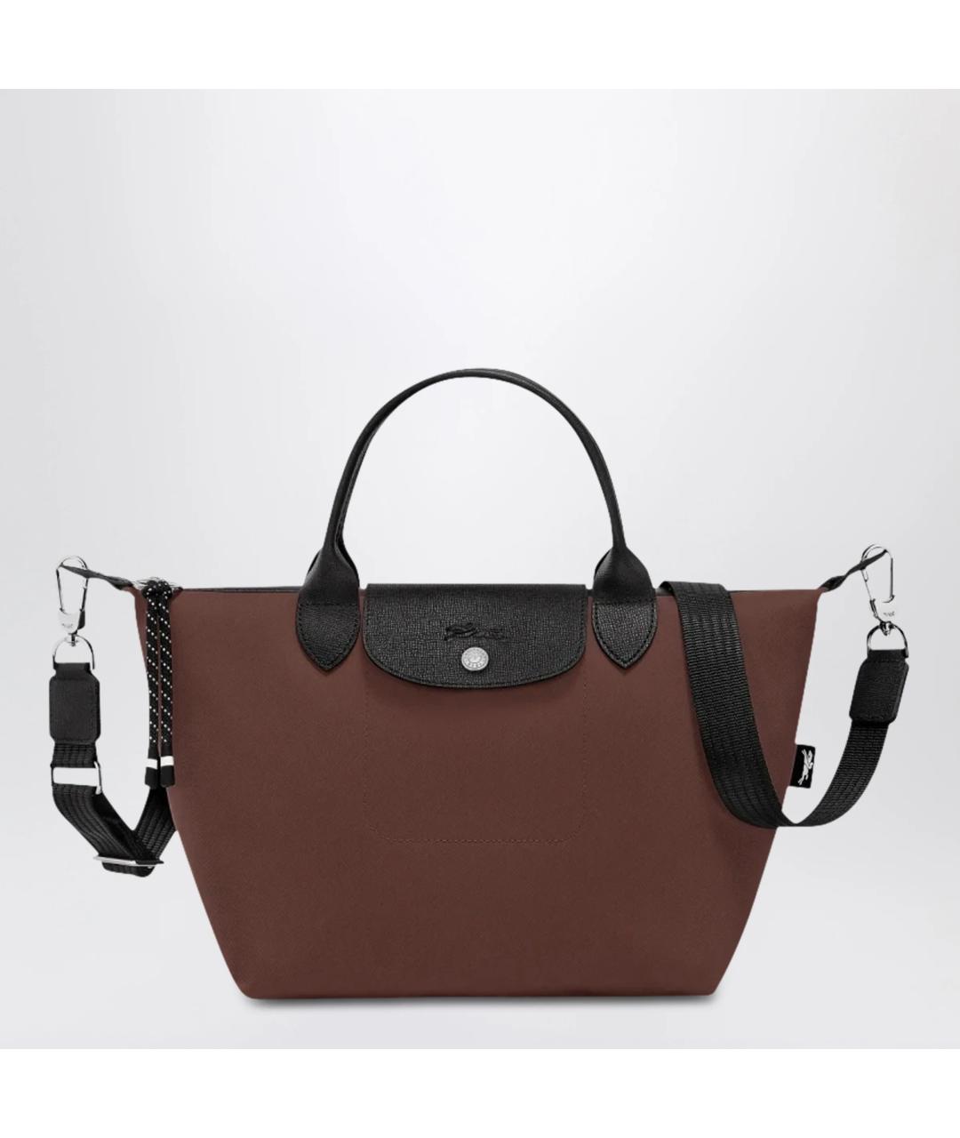 LONGCHAMP Коричневая тканевая сумка тоут, фото 3