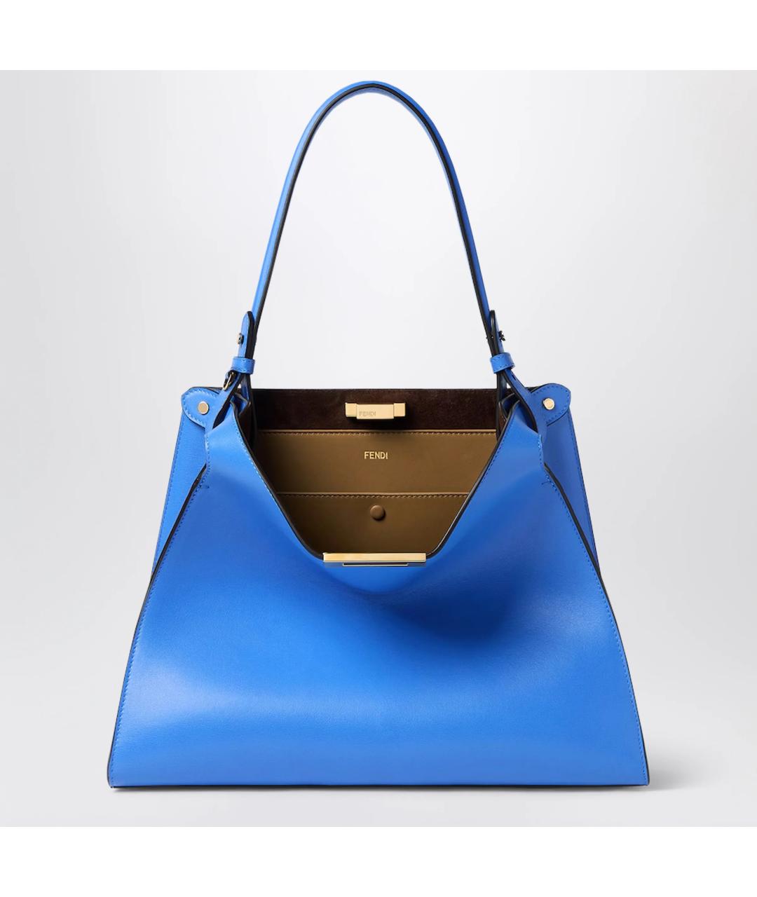 FENDI Синяя кожаная сумка тоут, фото 3