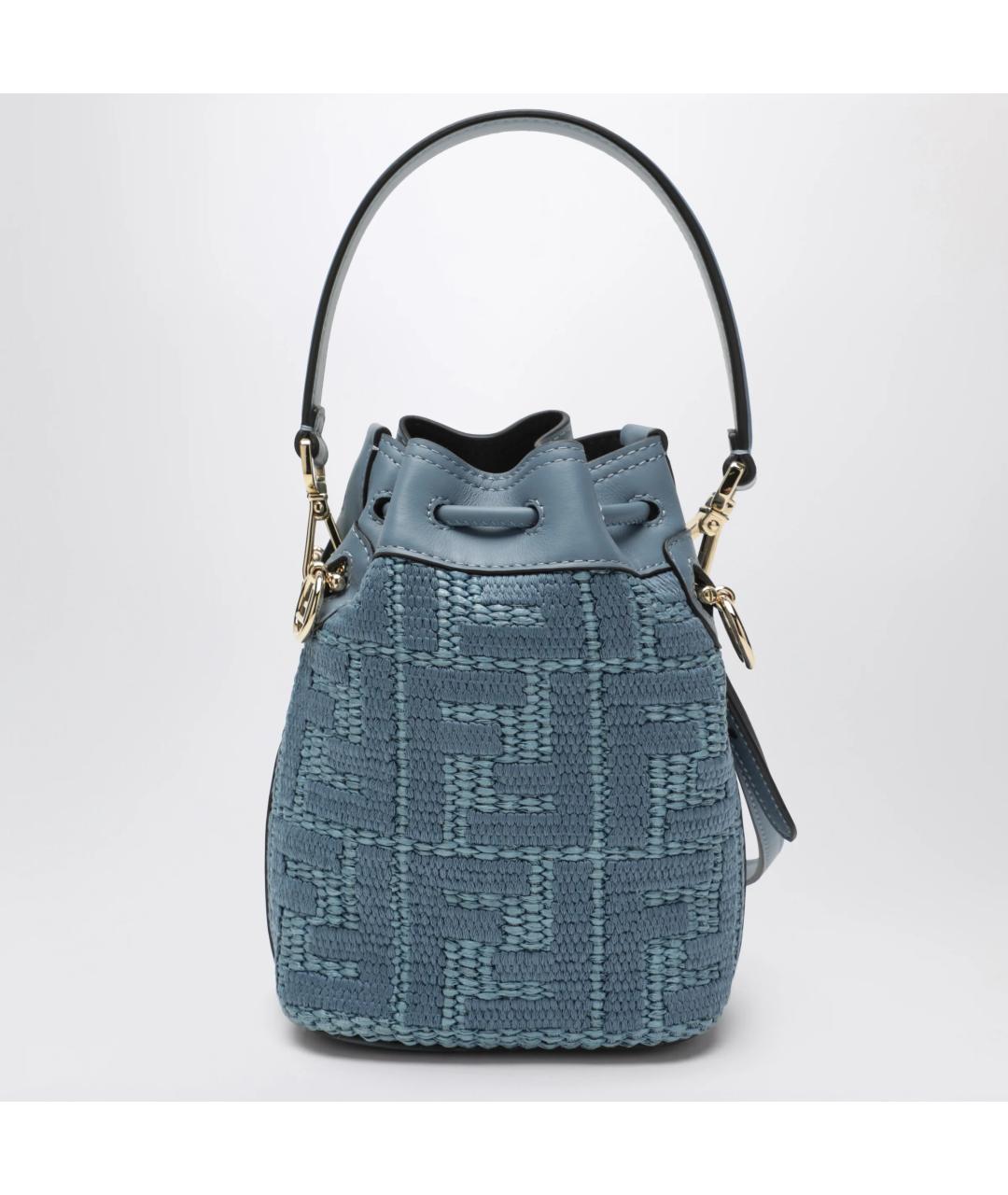 FENDI Синяя тканевая сумка через плечо, фото 2