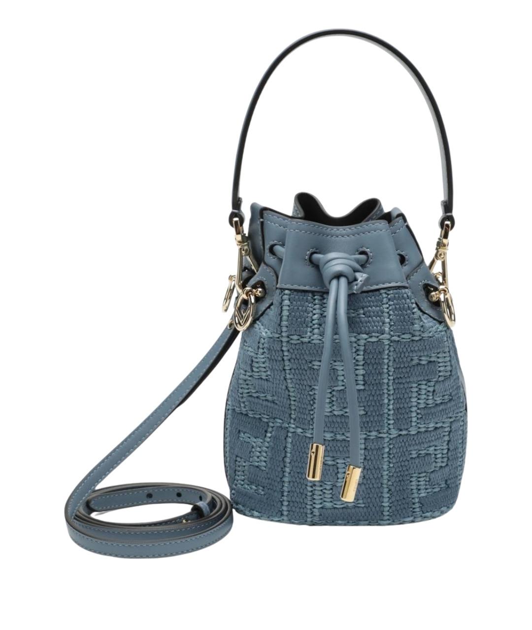 FENDI Синяя тканевая сумка через плечо, фото 1