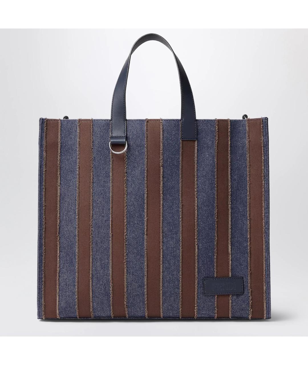 FENDI Мульти деним сумка тоут, фото 3
