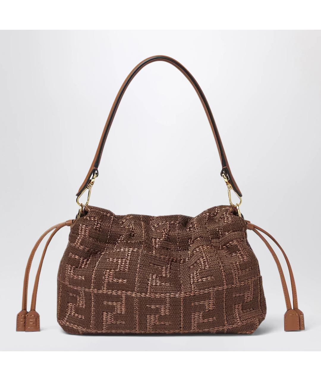FENDI Коричневая тканевая сумка через плечо, фото 2