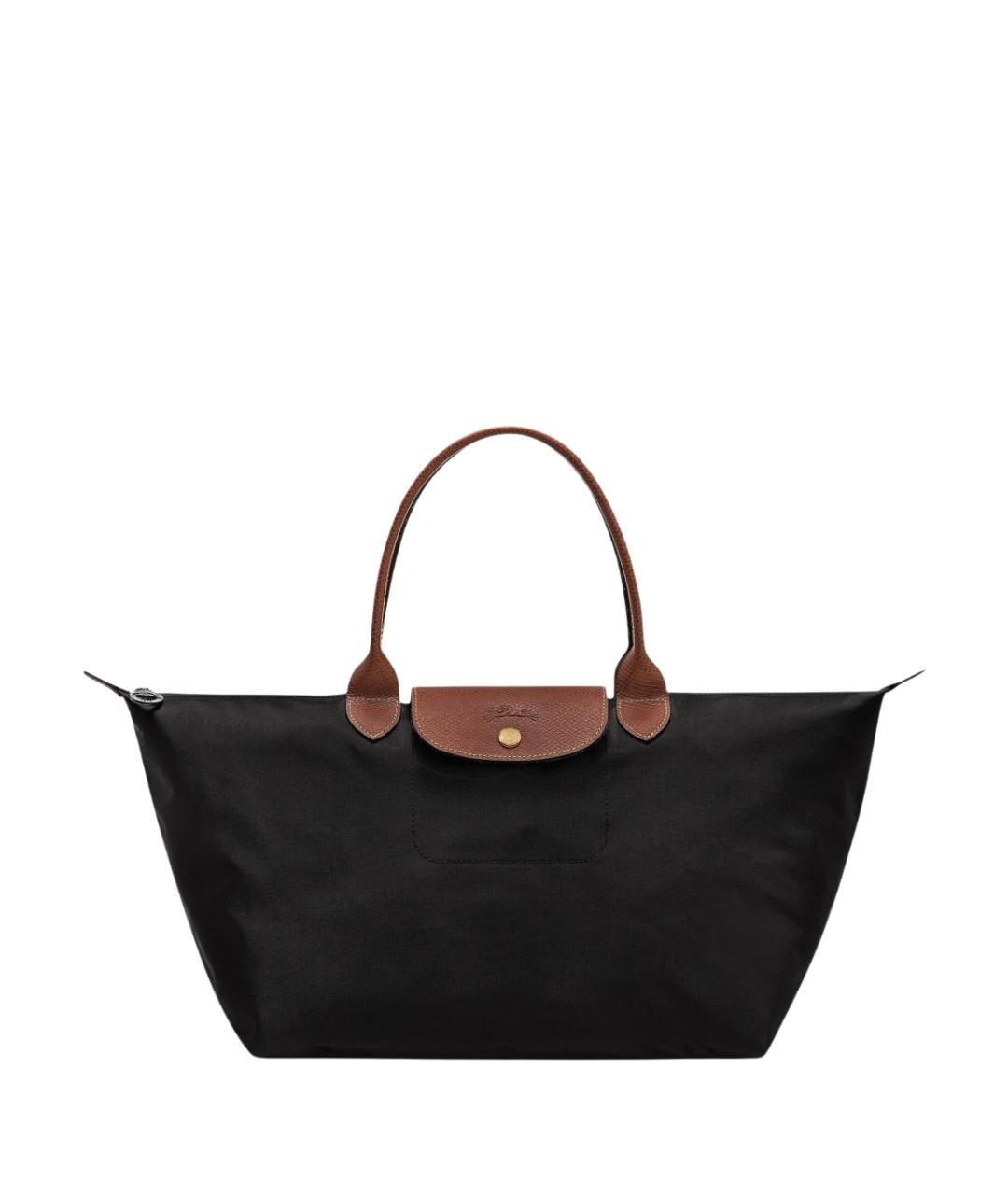 LONGCHAMP Черная тканевая сумка тоут, фото 1