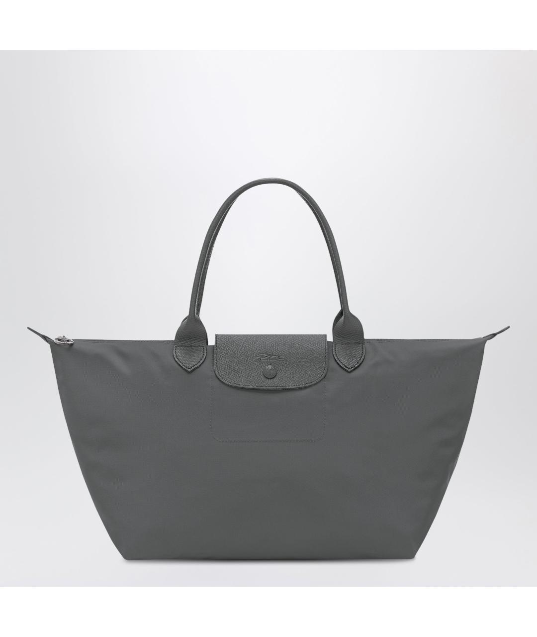 LONGCHAMP Серая тканевая сумка тоут, фото 3