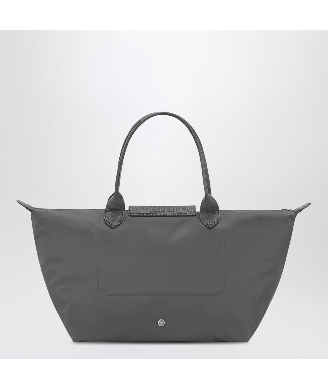 LONGCHAMP Серая тканевая сумка тоут, фото 2