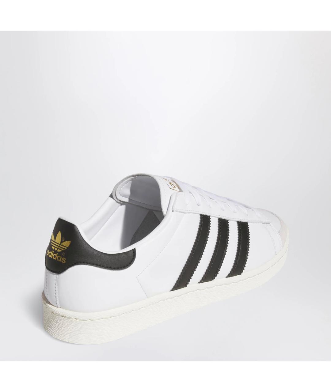 ADIDAS Белые кожаные низкие кроссовки / кеды, фото 2