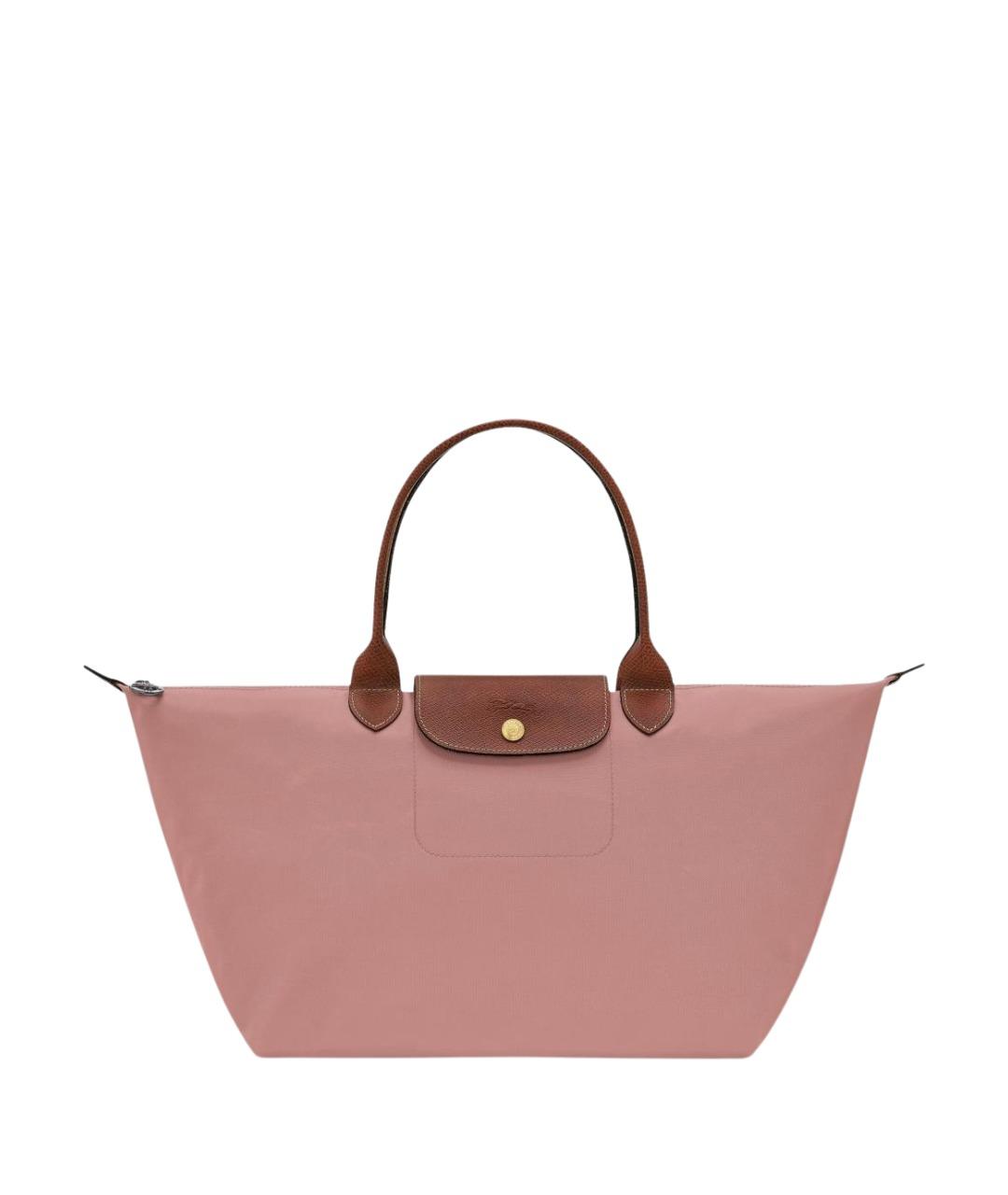 LONGCHAMP Розовая тканевая сумка тоут, фото 1