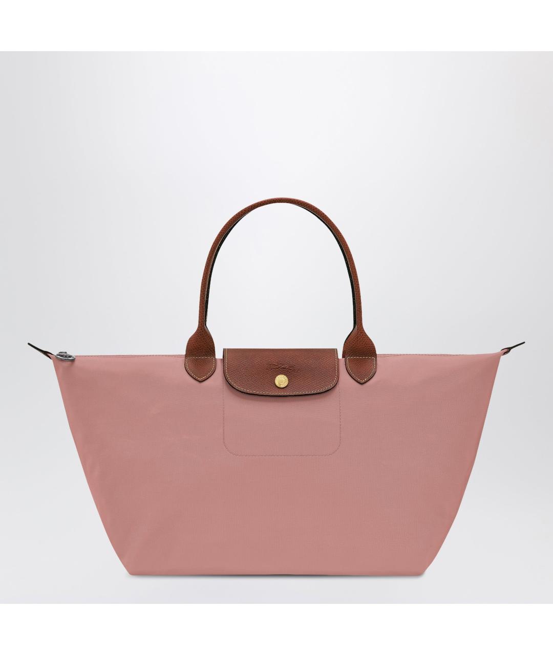 LONGCHAMP Розовая тканевая сумка тоут, фото 3