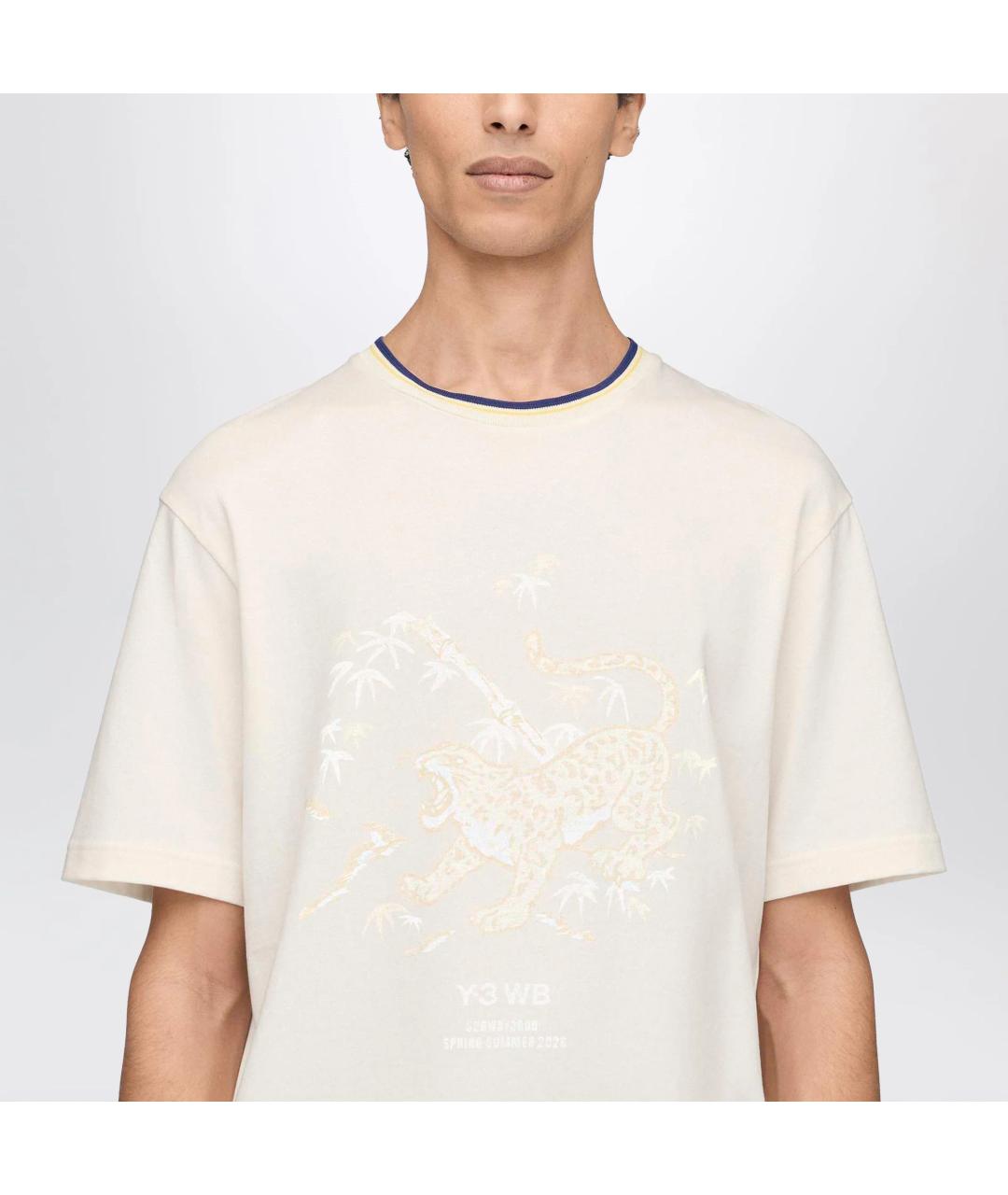 ADIDAS Белая хлопковая футболка, фото 2