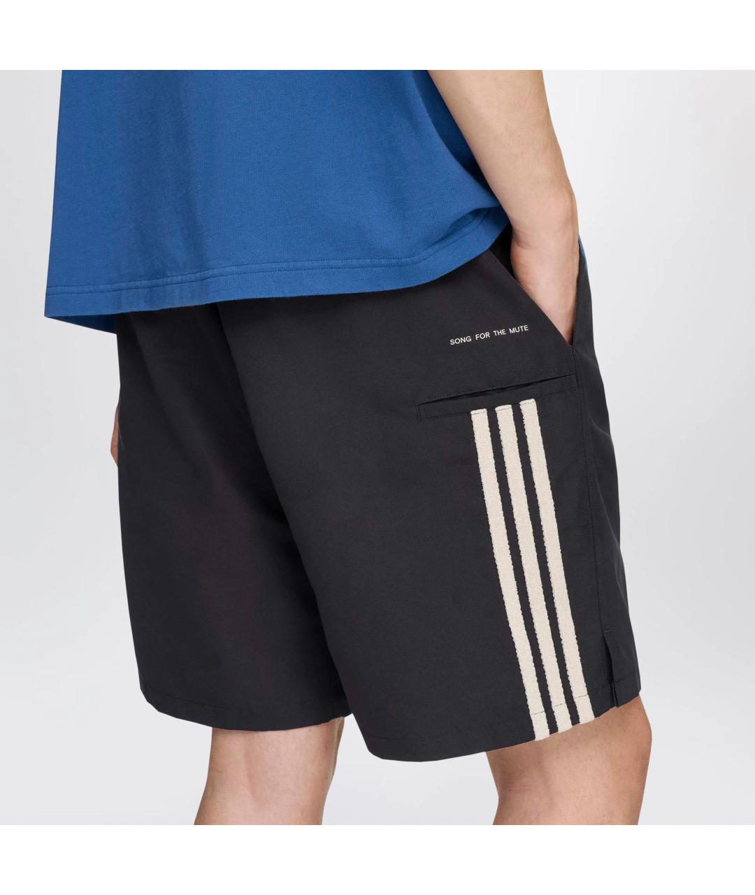 ADIDAS Черные полиэстеровые шорты, фото 2
