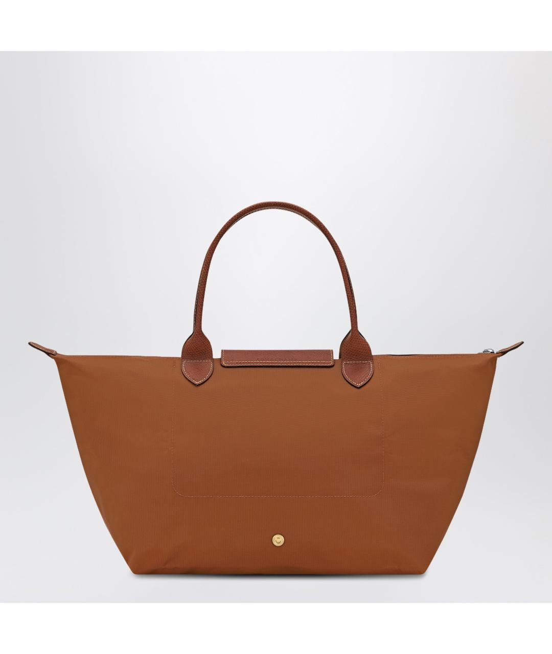 LONGCHAMP Коричневая тканевая сумка тоут, фото 2