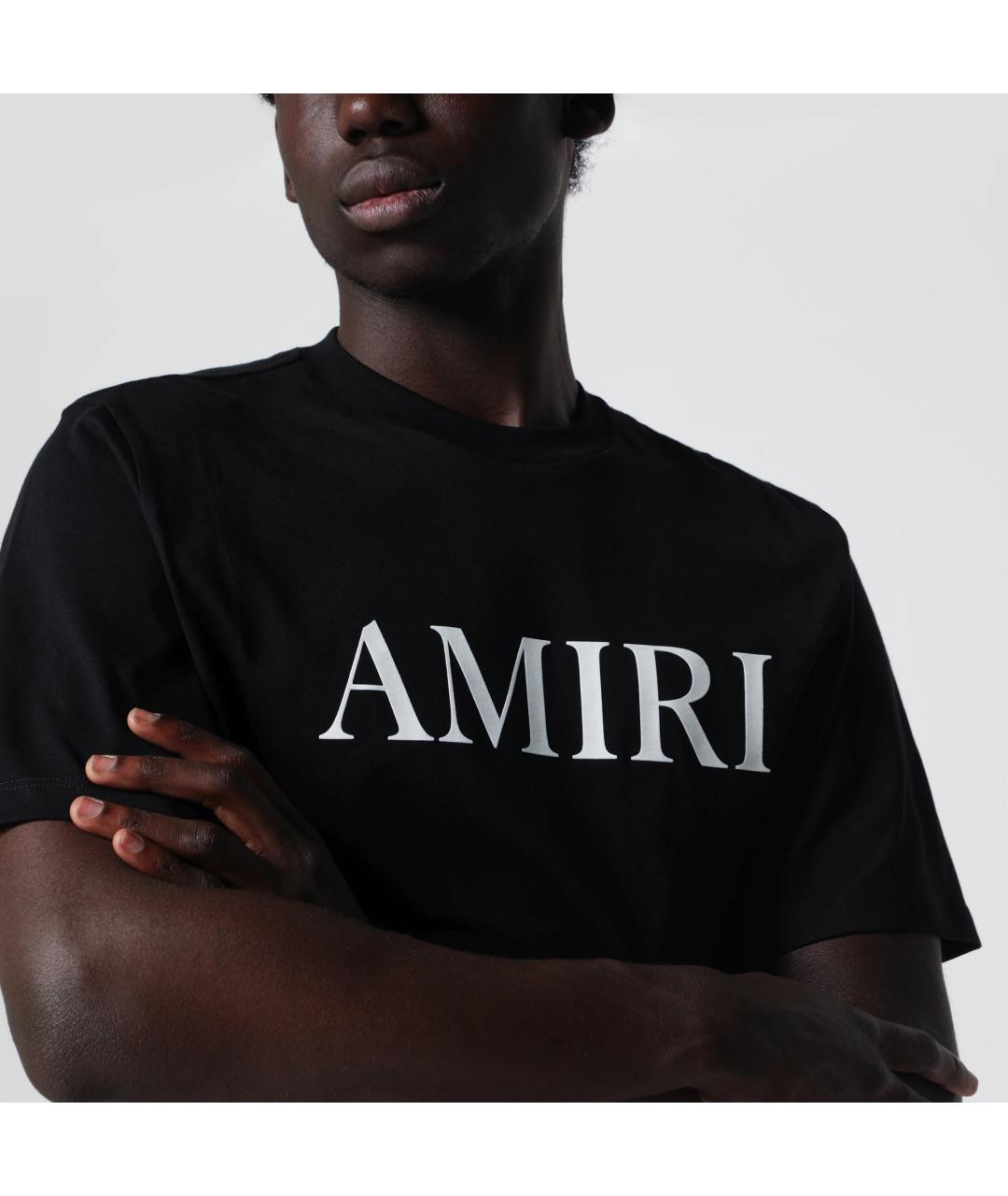 AMIRI Черная хлопковая футболка, фото 2