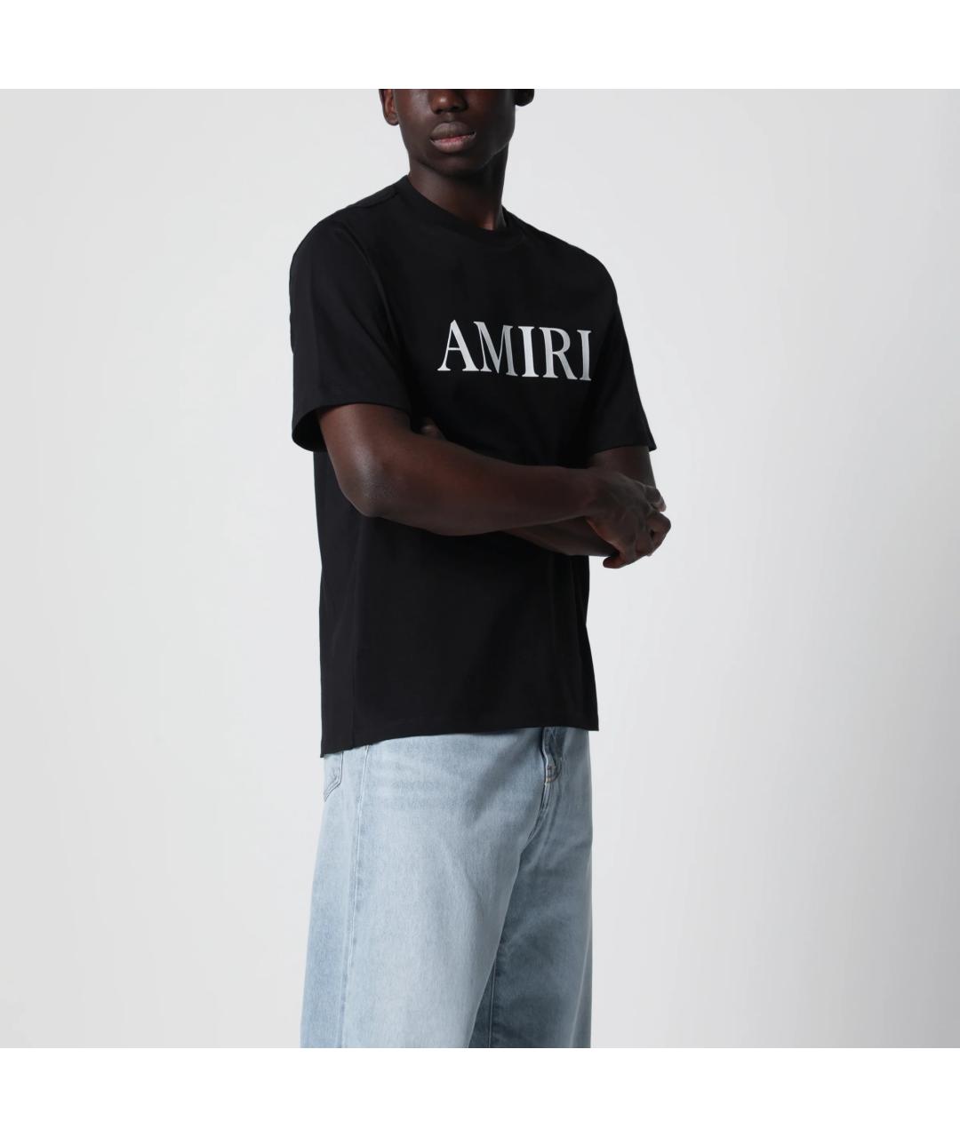 AMIRI Черная хлопковая футболка, фото 3