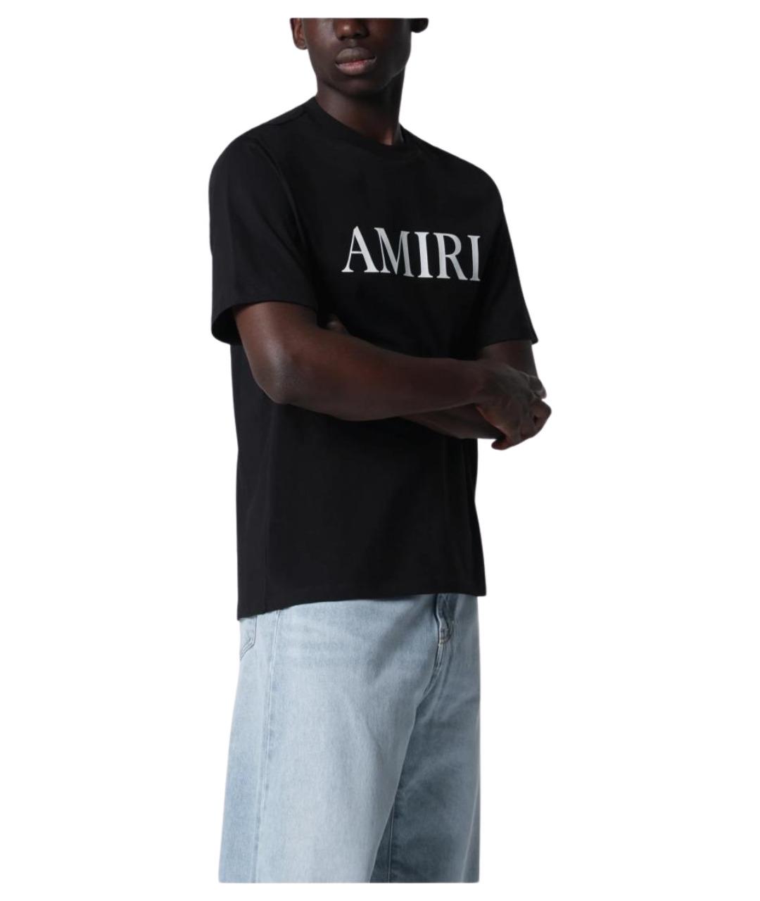 AMIRI Черная хлопковая футболка, фото 1