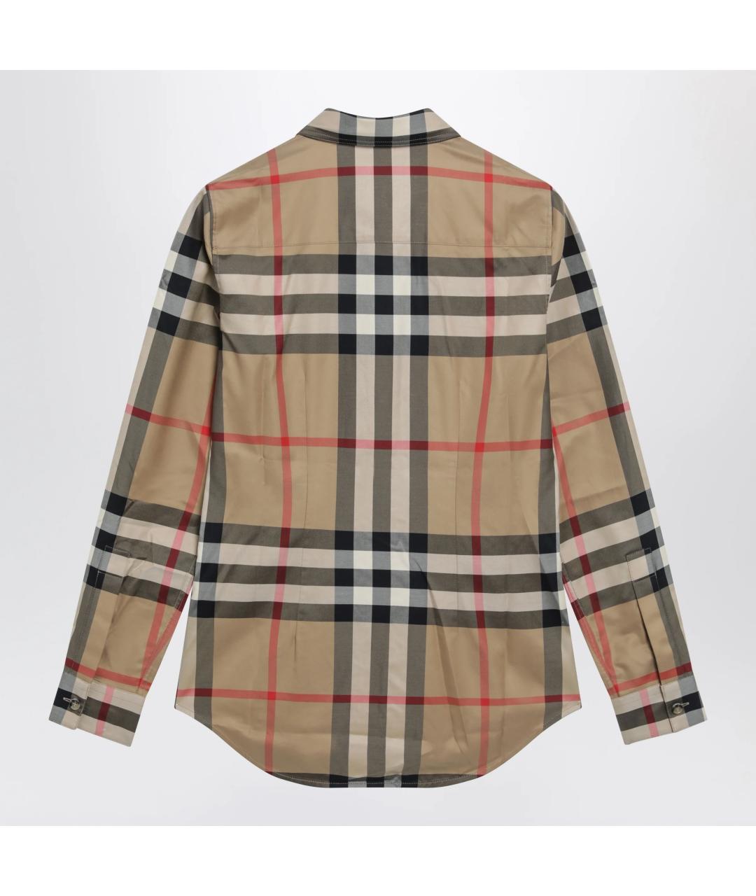 BURBERRY Бежевая хлопковая рубашка, фото 2