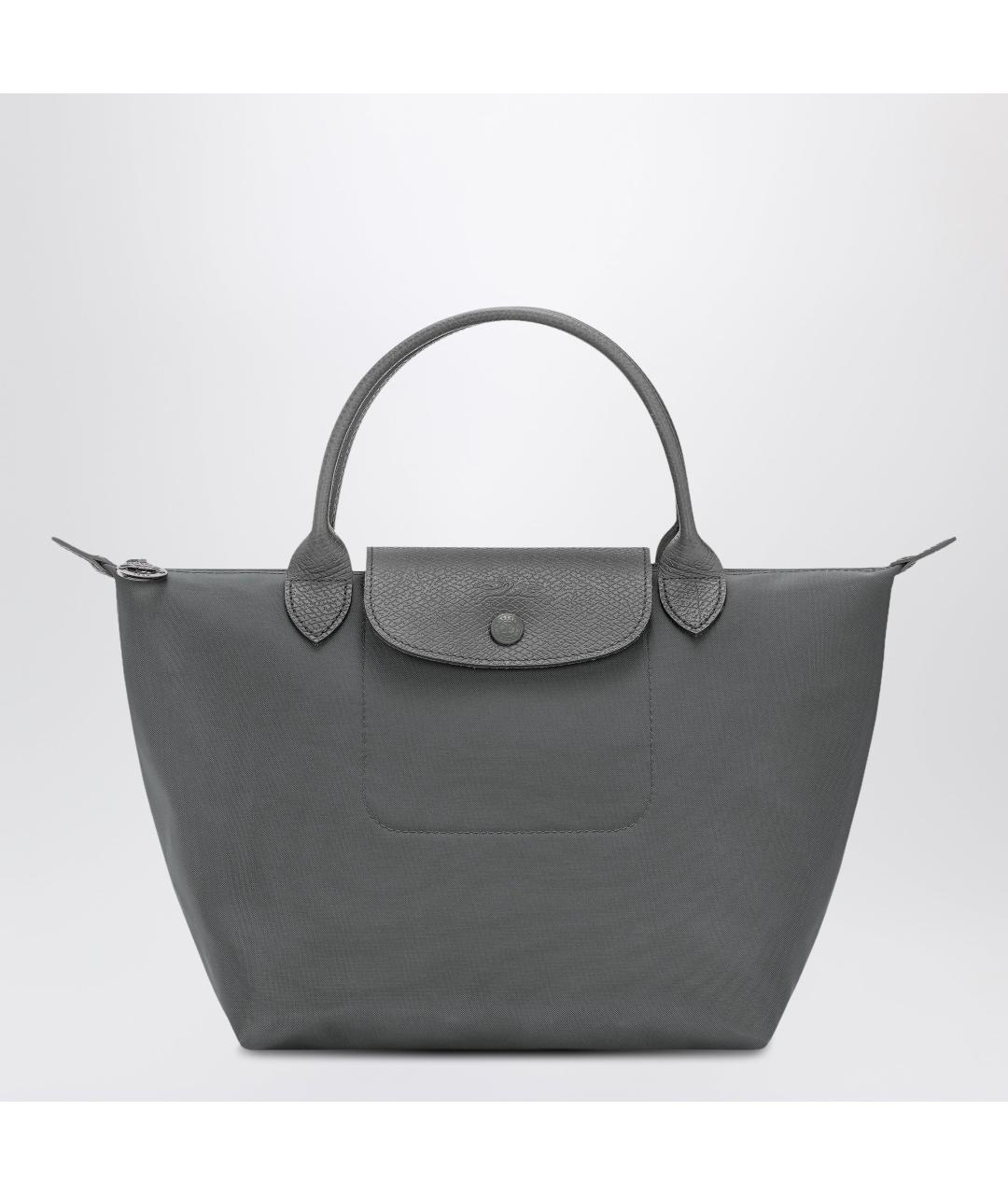 LONGCHAMP Серая тканевая сумка тоут, фото 3
