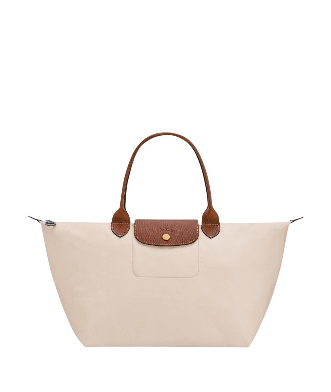 LONGCHAMP Бежевая тканевая сумка тоут, фото 1