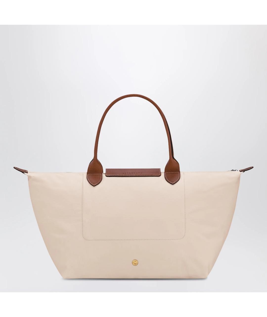 LONGCHAMP Бежевая тканевая сумка тоут, фото 2