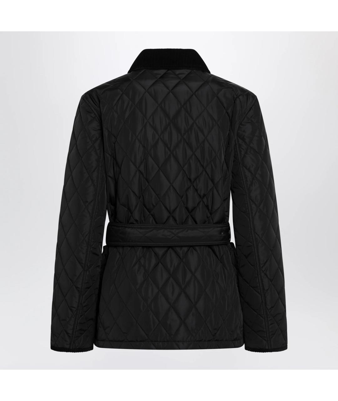 BURBERRY Черная полиамидовая куртка, фото 2
