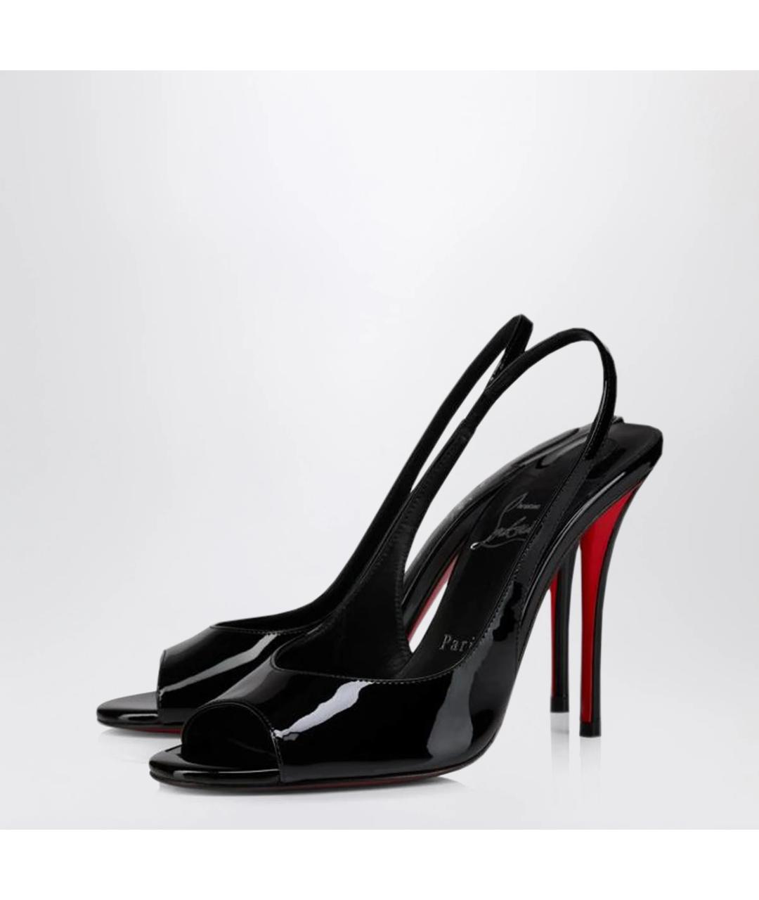 CHRISTIAN LOUBOUTIN Черные туфли из лакированной кожи, фото 2