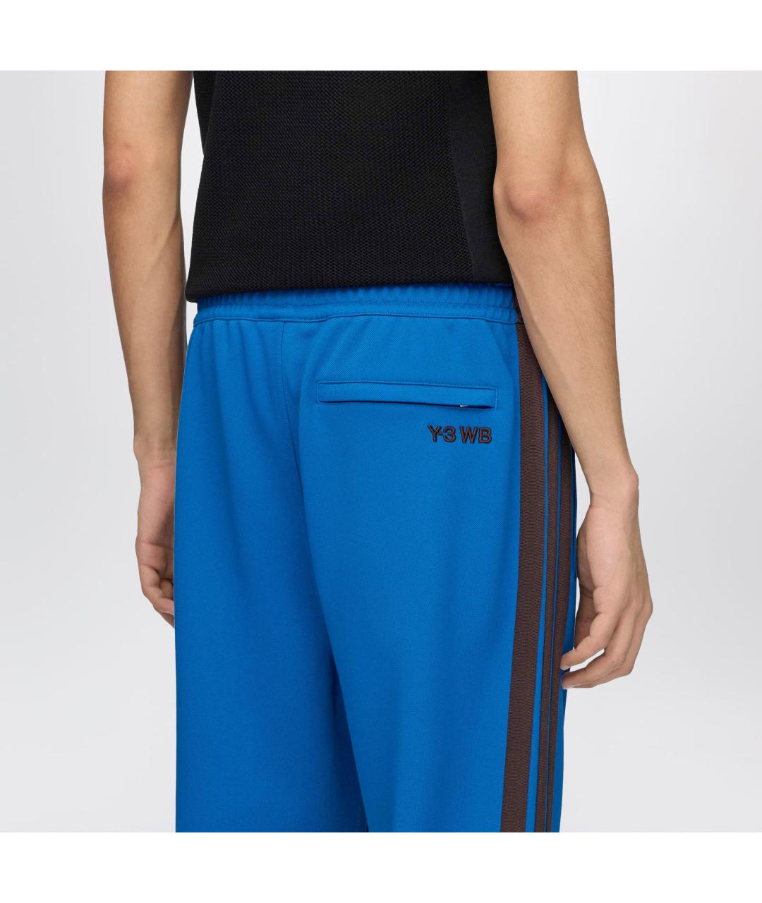ADIDAS Синие полиэстеровые прямые брюки, фото 2
