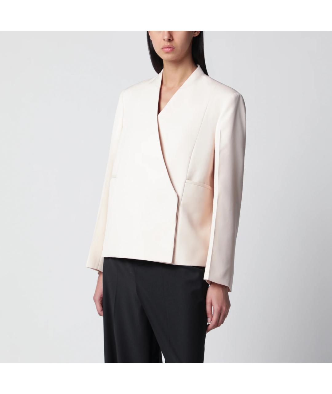 JIL SANDER Бежевый шерстяной жакет/пиджак, фото 3