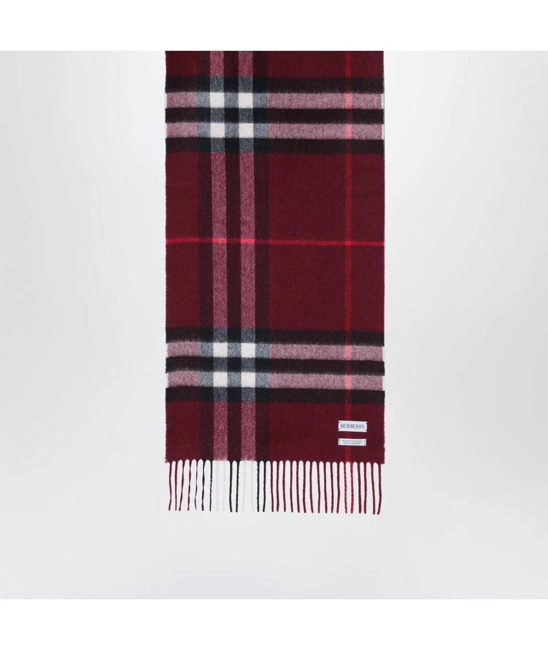 BURBERRY Красный кашемировый шарф, фото 2