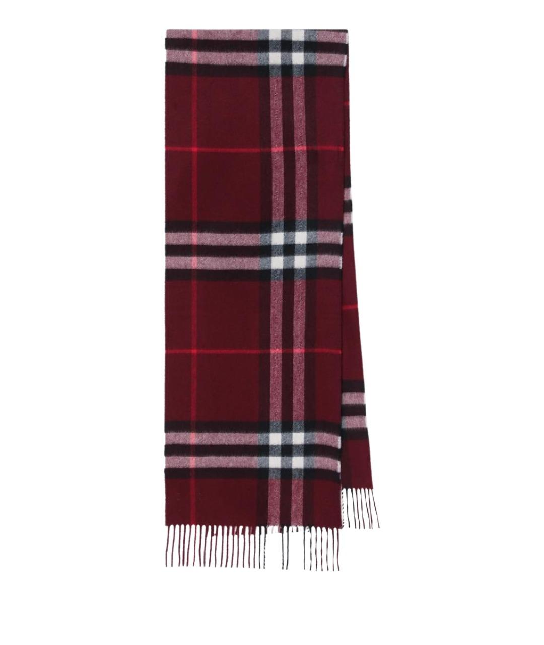 BURBERRY Красный кашемировый шарф, фото 1