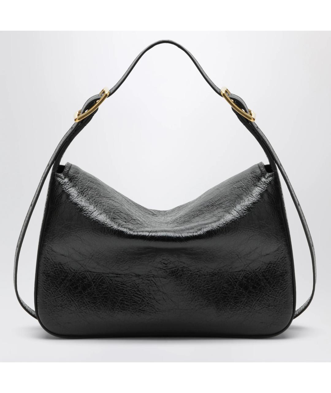 BALENCIAGA Черная кожаная сумка через плечо, фото 2