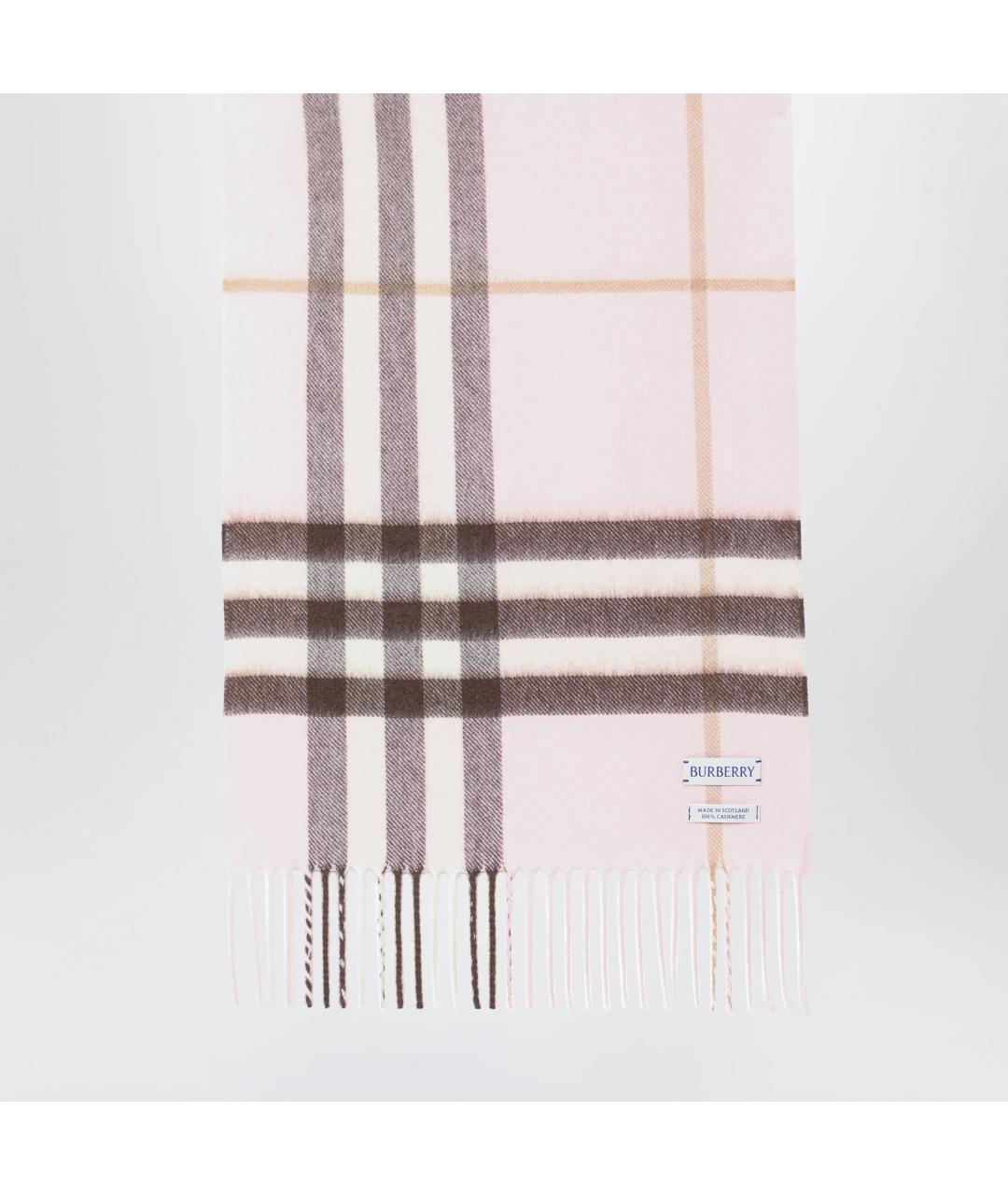 BURBERRY Розовый кашемировый шарф, фото 2