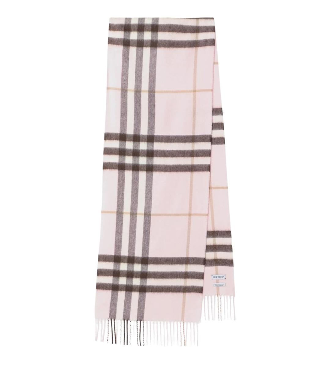 BURBERRY Розовый кашемировый шарф, фото 1