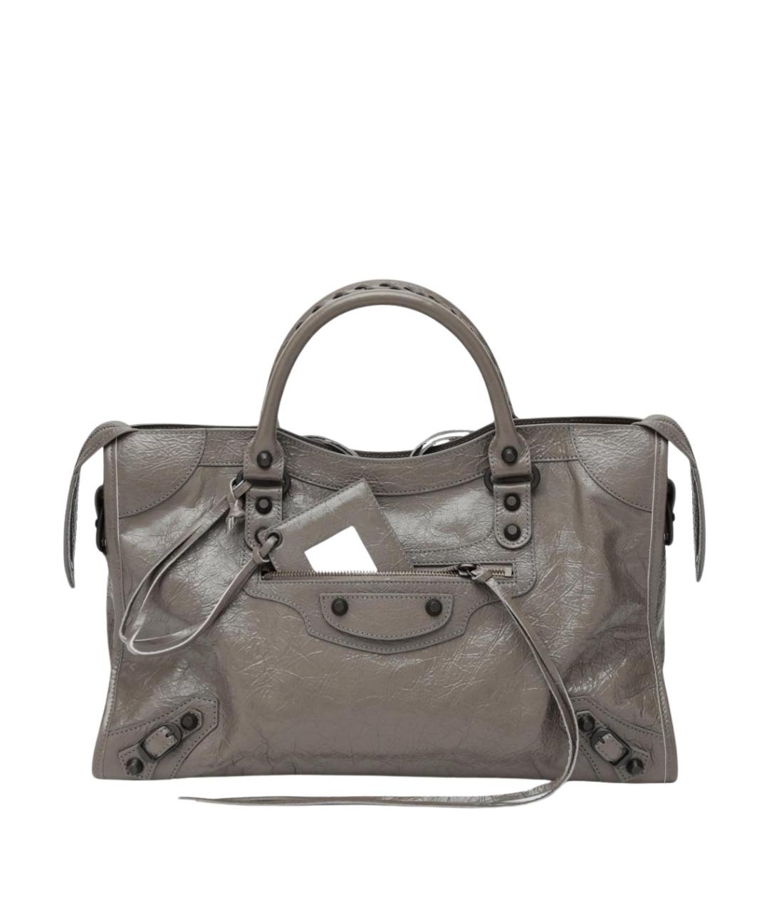 BALENCIAGA Бежевая кожаная сумка тоут, фото 1