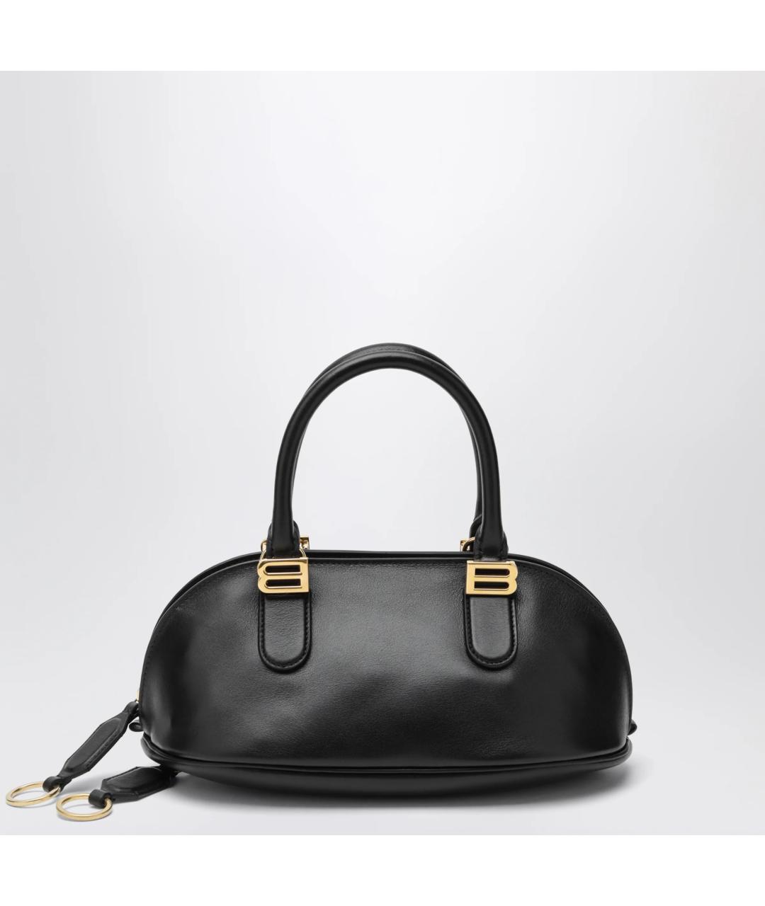 BALENCIAGA Черная кожаная сумка тоут, фото 3
