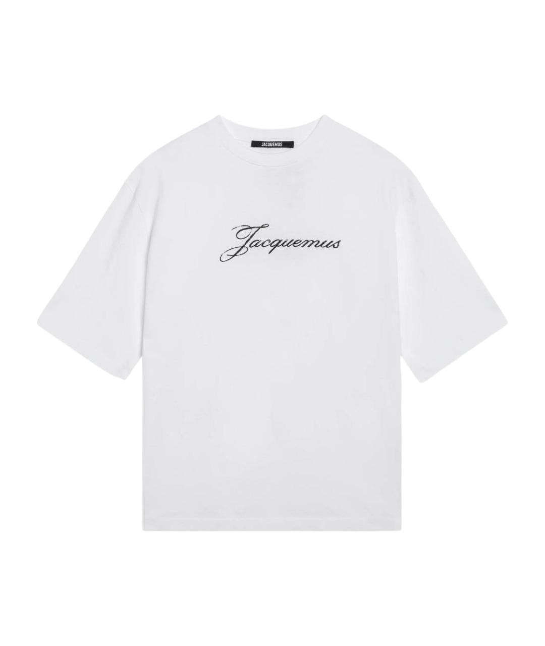 JACQUEMUS Белая хлопковая футболка, фото 1