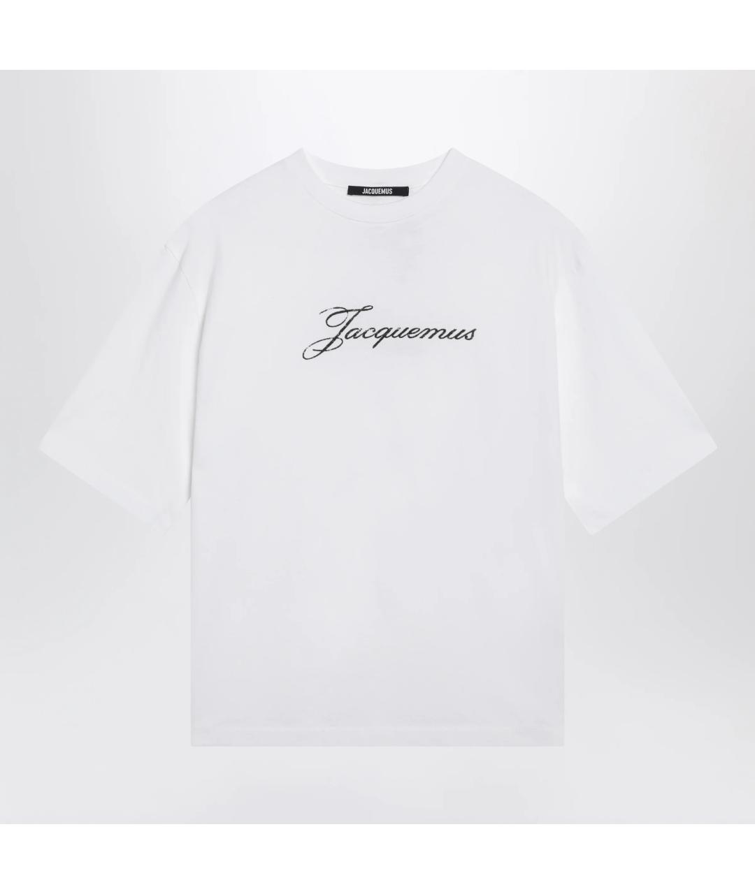 JACQUEMUS Белая хлопковая футболка, фото 3