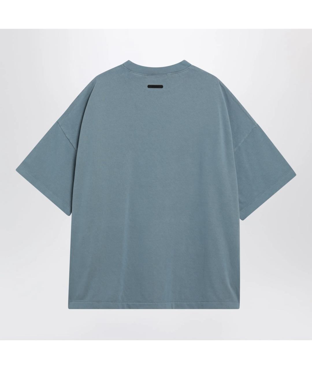 FEAR OF GOD ESSENTIALS Голубая хлопковая футболка, фото 2