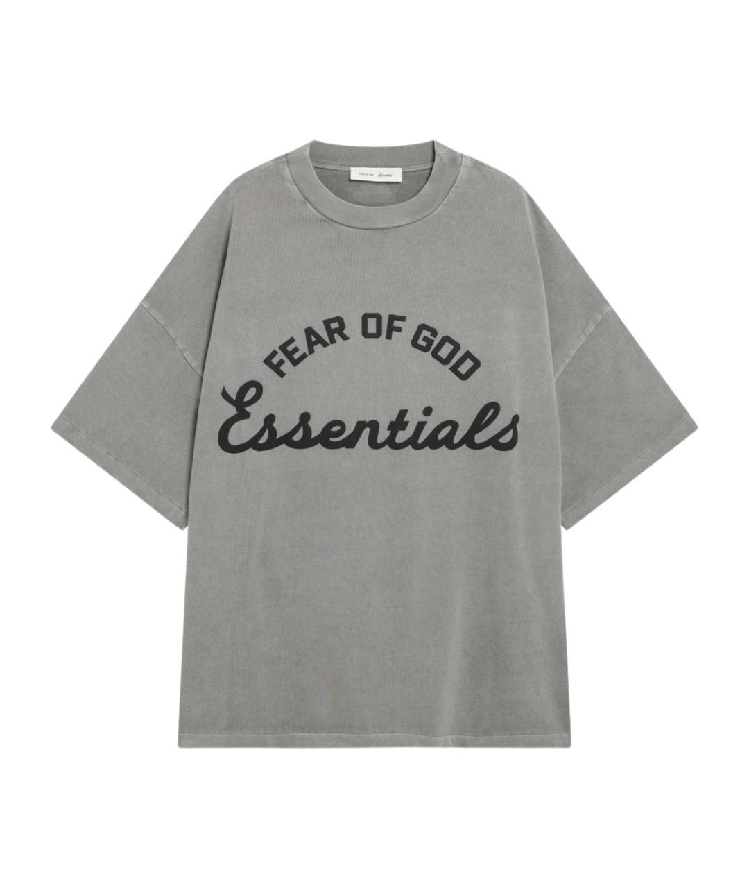 FEAR OF GOD ESSENTIALS Серая хлопковая футболка, фото 1
