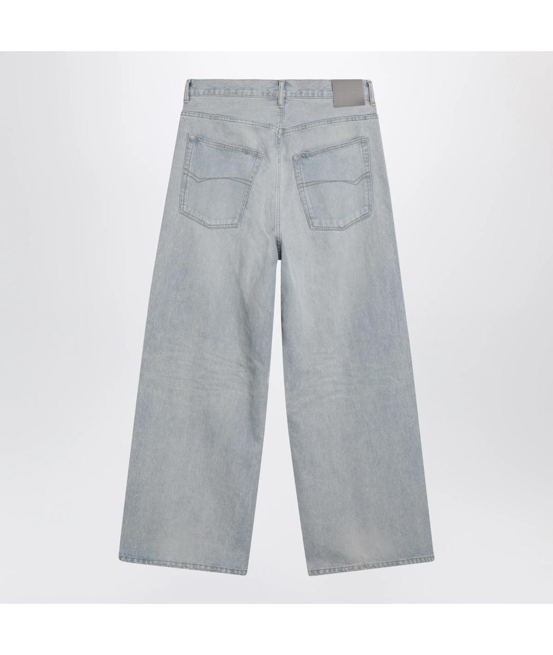 BALENCIAGA Голубые хлопковые прямые джинсы, фото 2