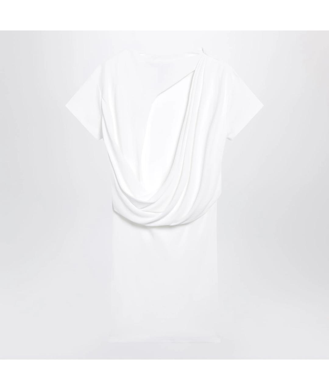 JACQUEMUS Белое вискозное коктейльное платье, фото 2