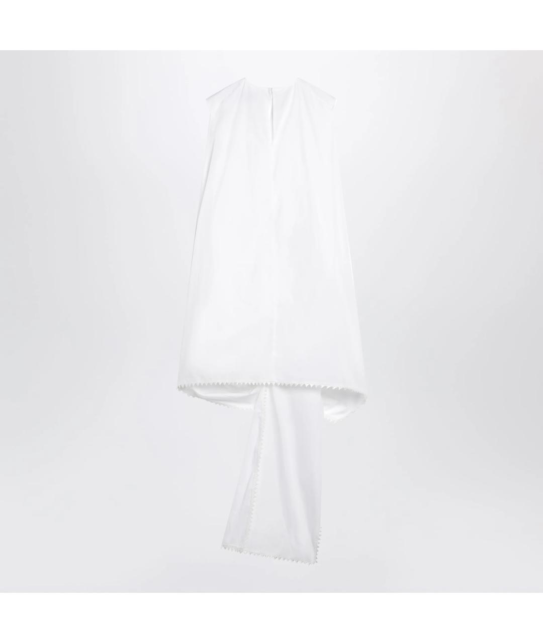 JACQUEMUS Белое хлопковое коктейльное платье, фото 2