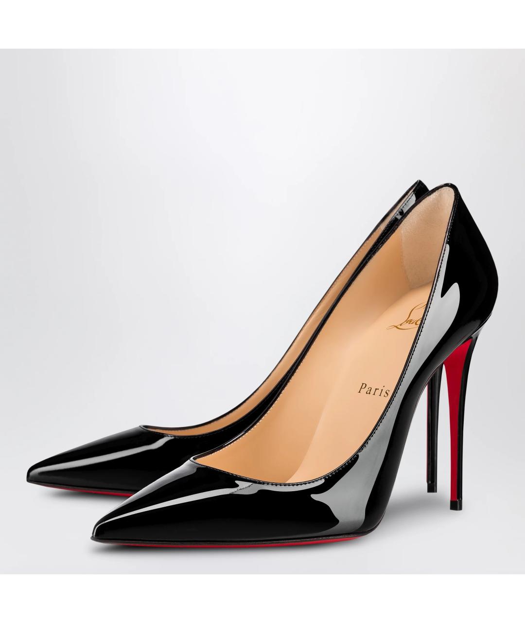 CHRISTIAN LOUBOUTIN Черные туфли из лакированной кожи, фото 2