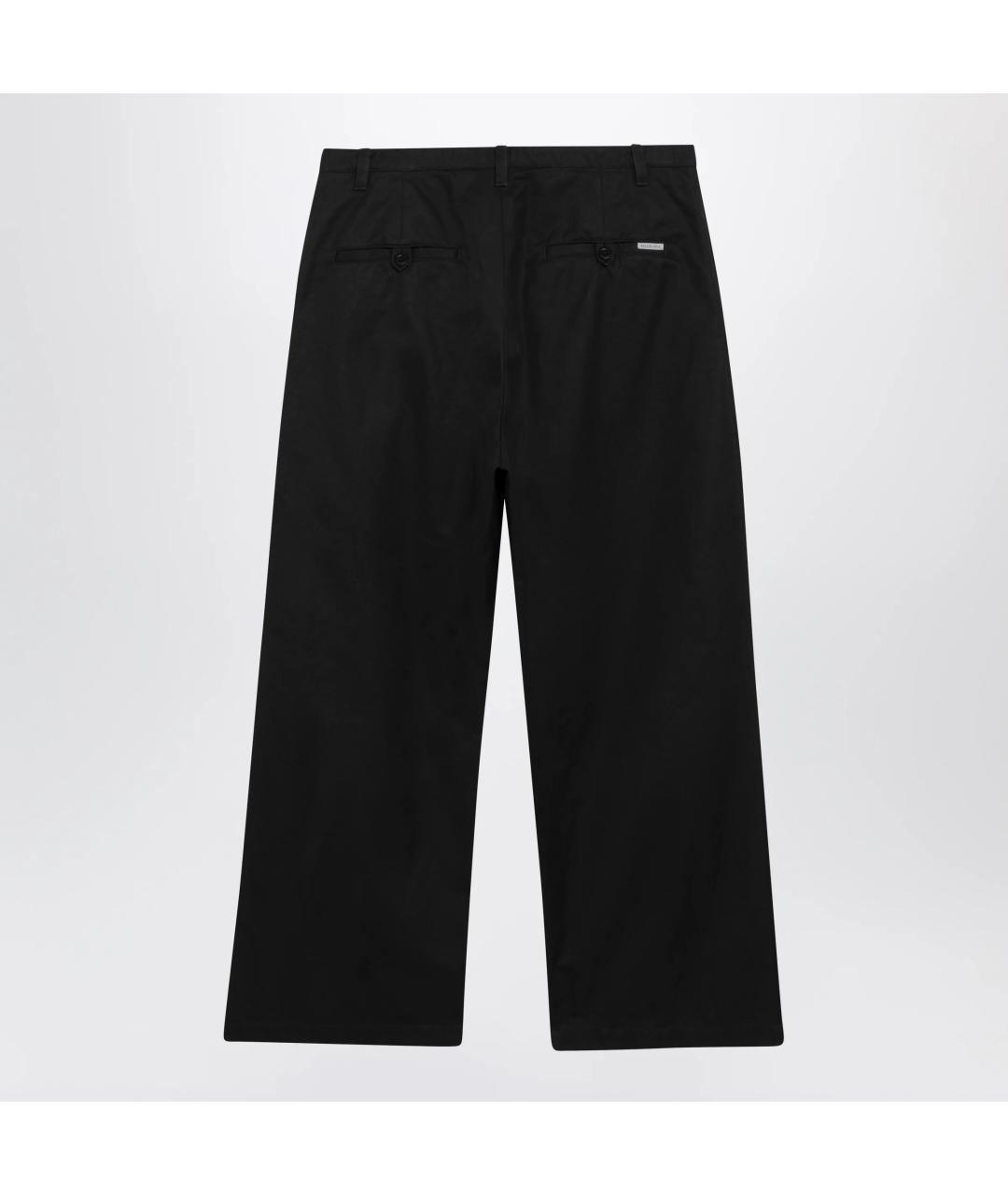 BALENCIAGA Черные хлопковые повседневные брюки, фото 2