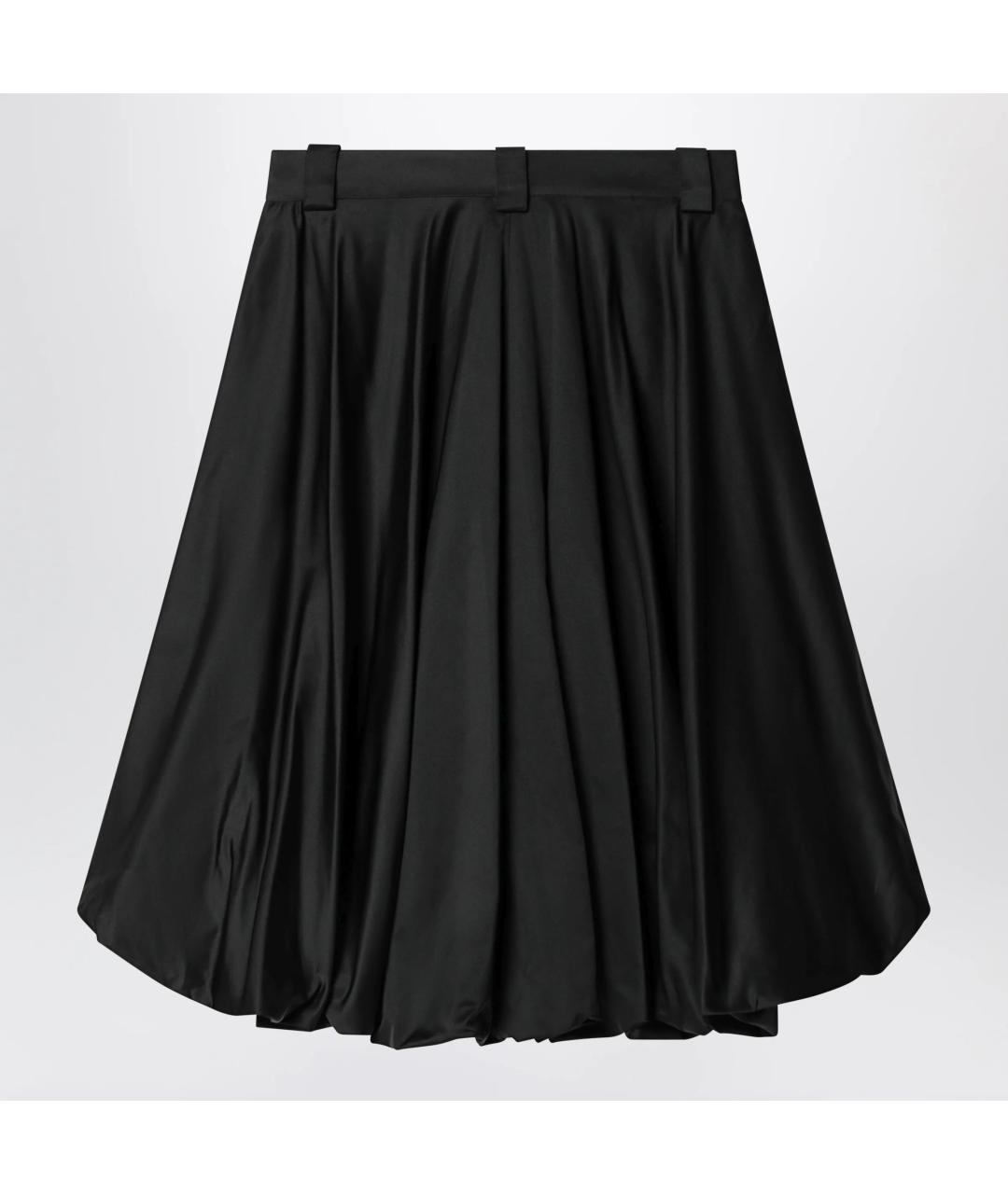 BALENCIAGA Черная шелковая юбка миди, фото 2