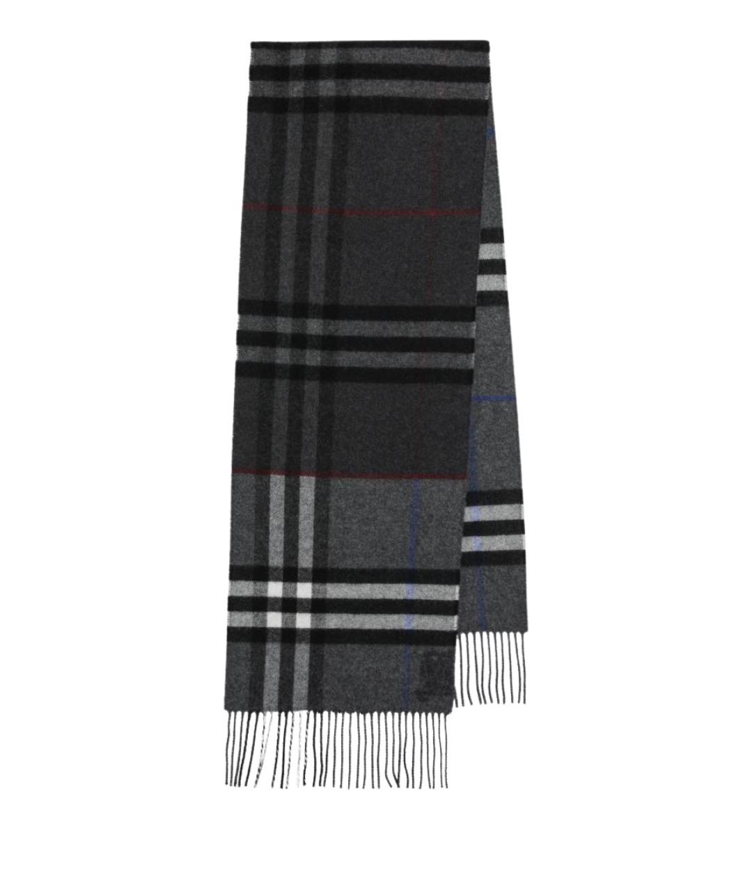BURBERRY Серый кашемировый шарф, фото 1