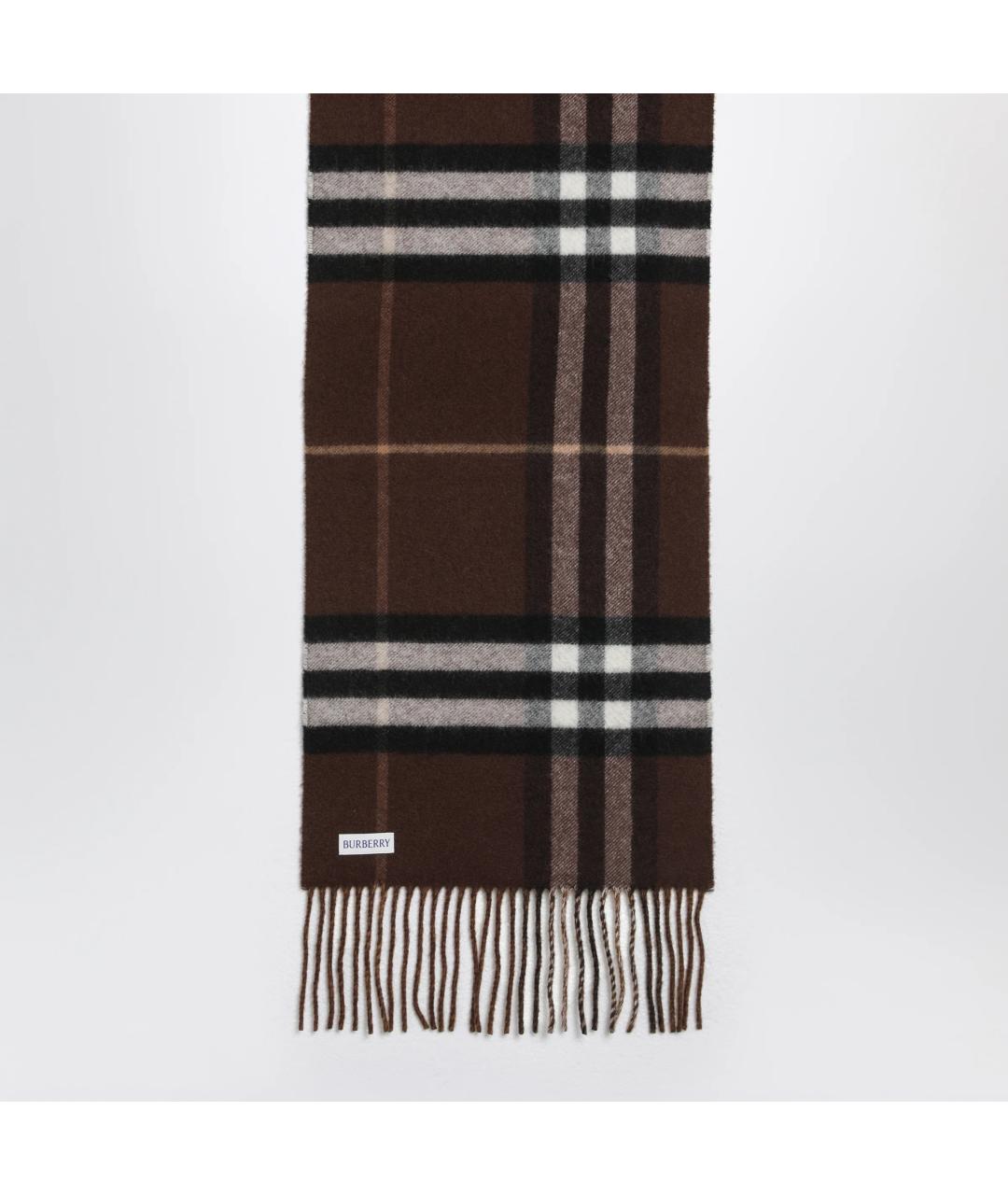 BURBERRY Коричневый кашемировый шарф, фото 2