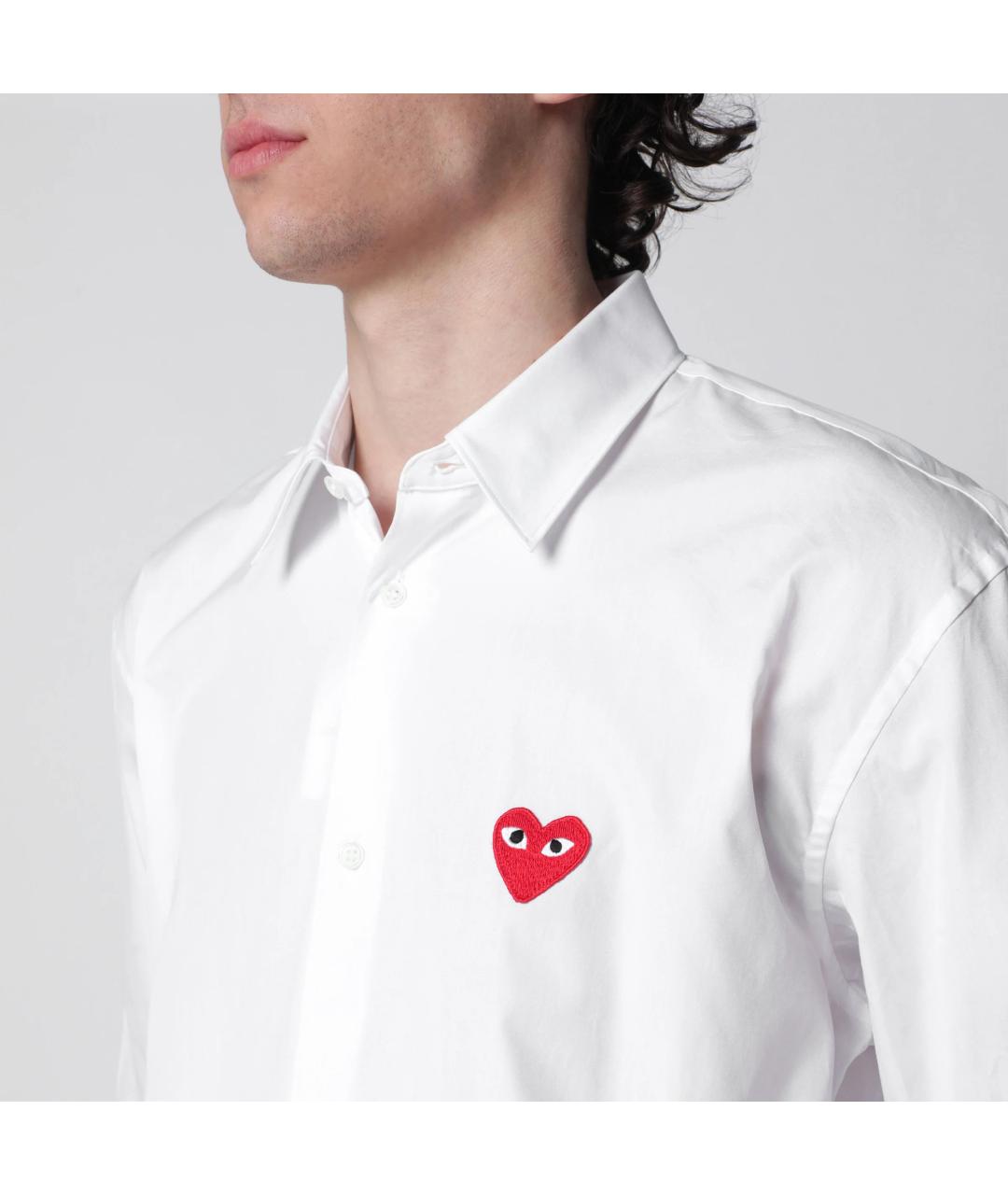 COMME DES GARÇONS SHIRT Белая хлопковая кэжуал рубашка, фото 2