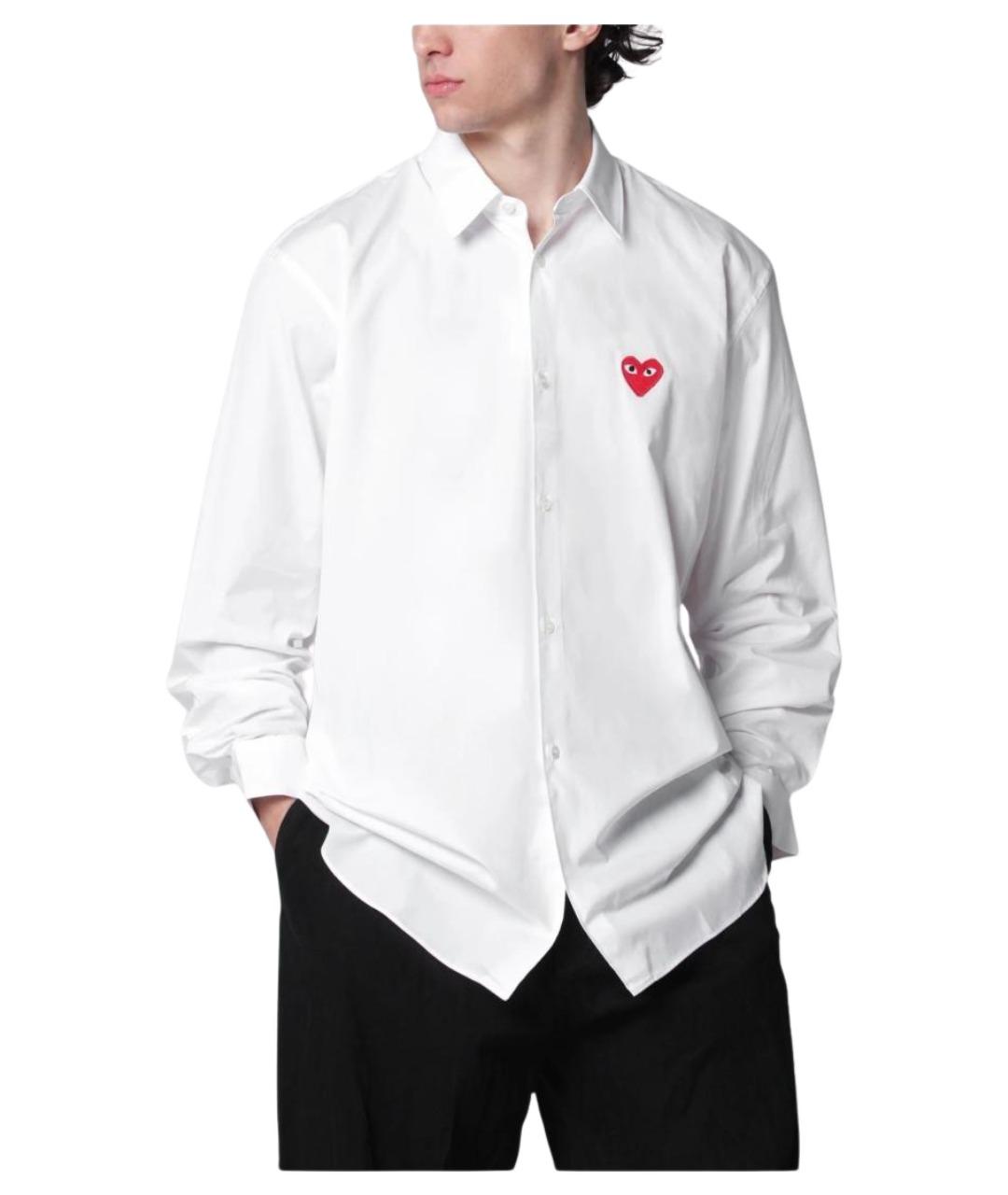 COMME DES GARÇONS SHIRT Белая хлопковая кэжуал рубашка, фото 1