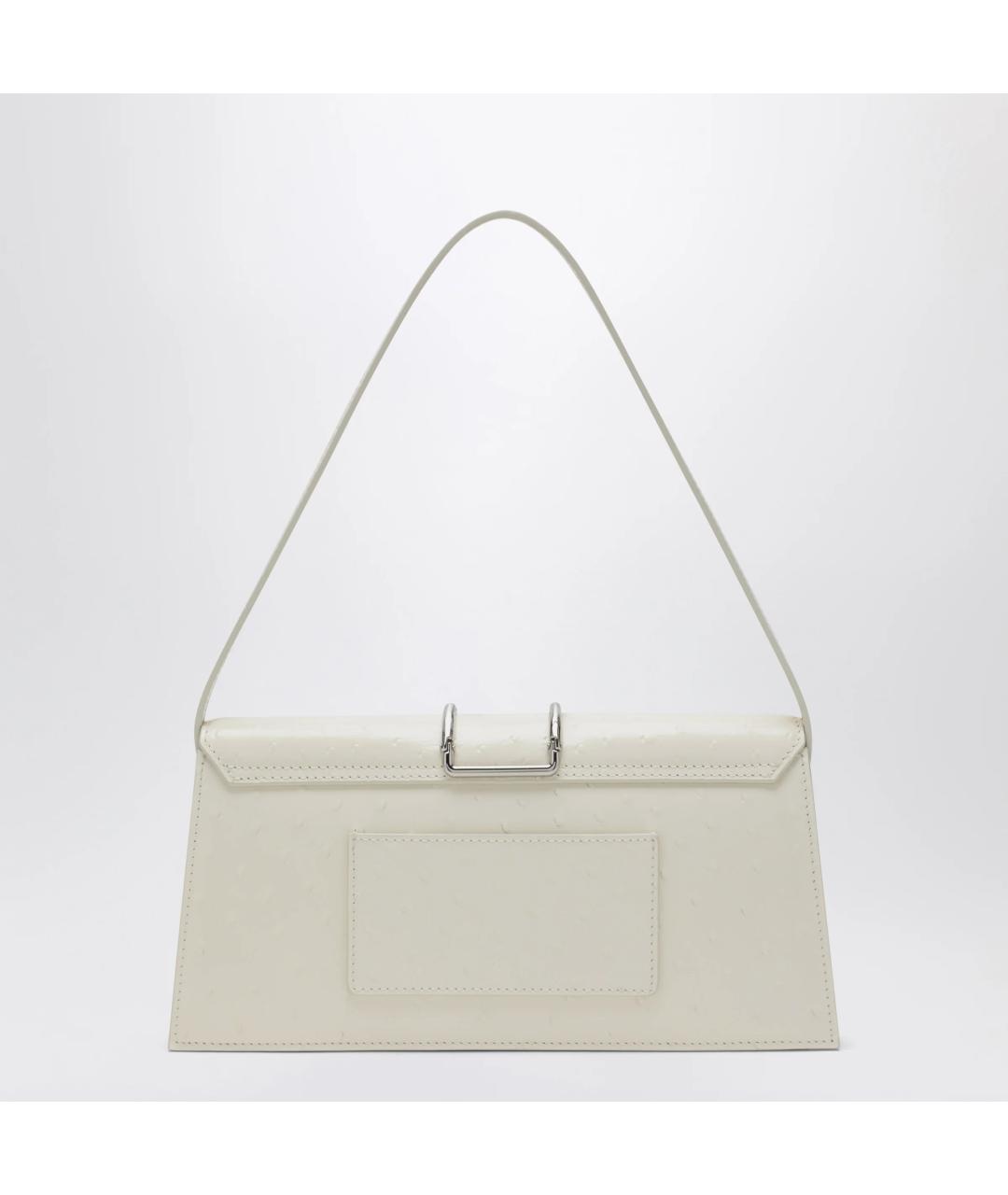 JACQUEMUS Белая кожаная сумка через плечо, фото 2