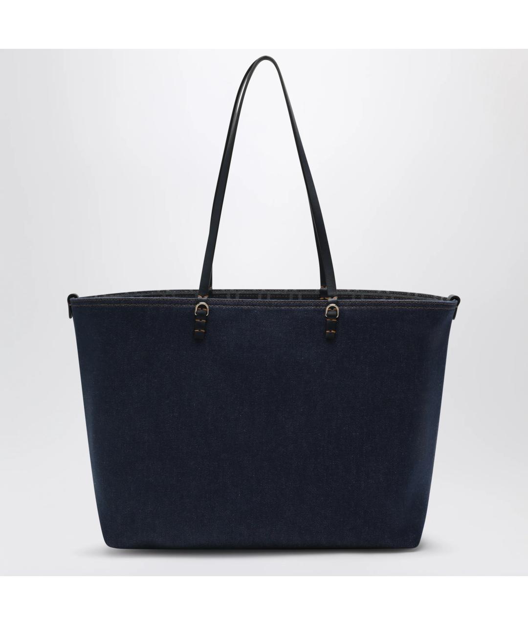 FENDI Синяя тканевая сумка тоут, фото 2