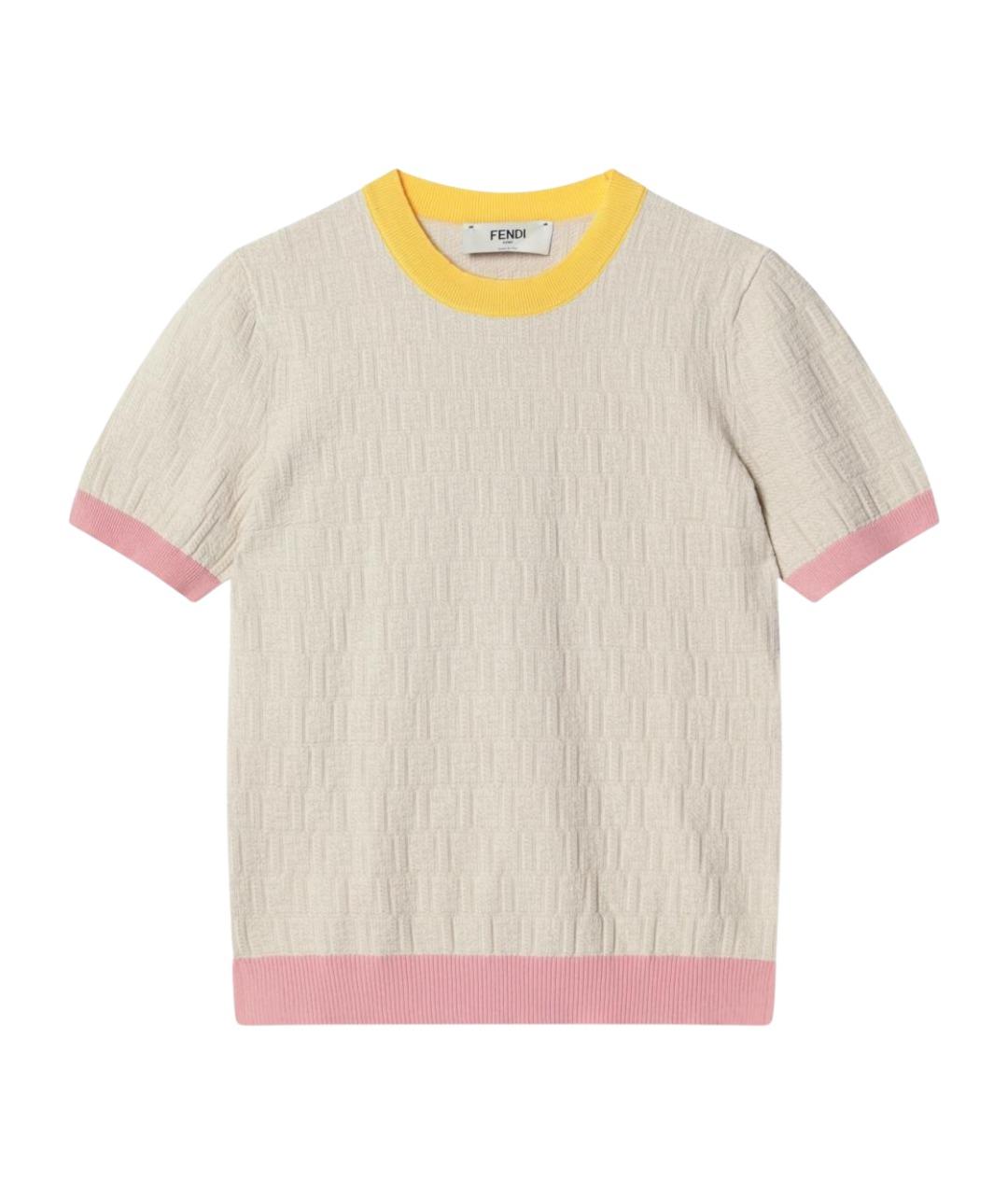 FENDI Мульти вискозная футболка, фото 1